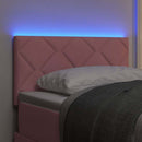 vidaXL LED ágytámla Rózsaszín 80 cm Bársony