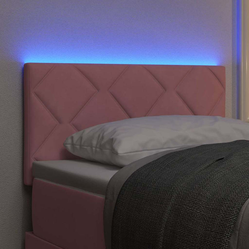 vidaXL LED Fejtámla LED -es lámpákkal Rózsaszín 80 cm Bársony