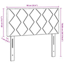 vidaXL LED ágytámla Világosszürke 90 cm Bársony