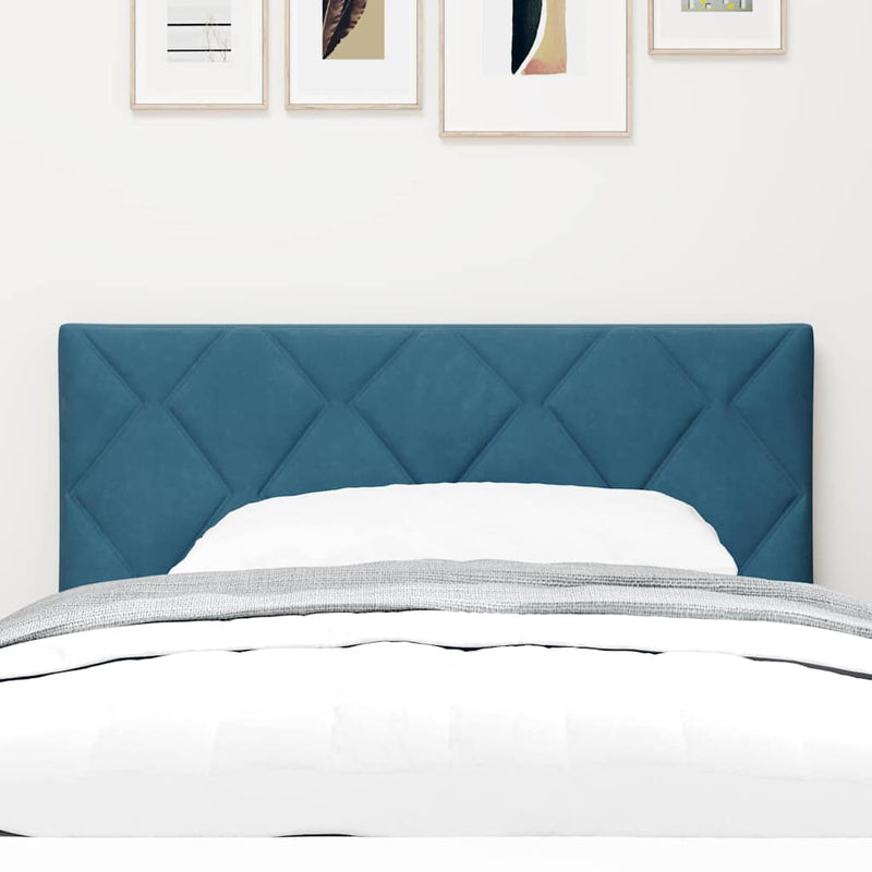 vidaXL LED Fejtámla LED -es lámpákkal Sötétkék 90 cm Bársony
