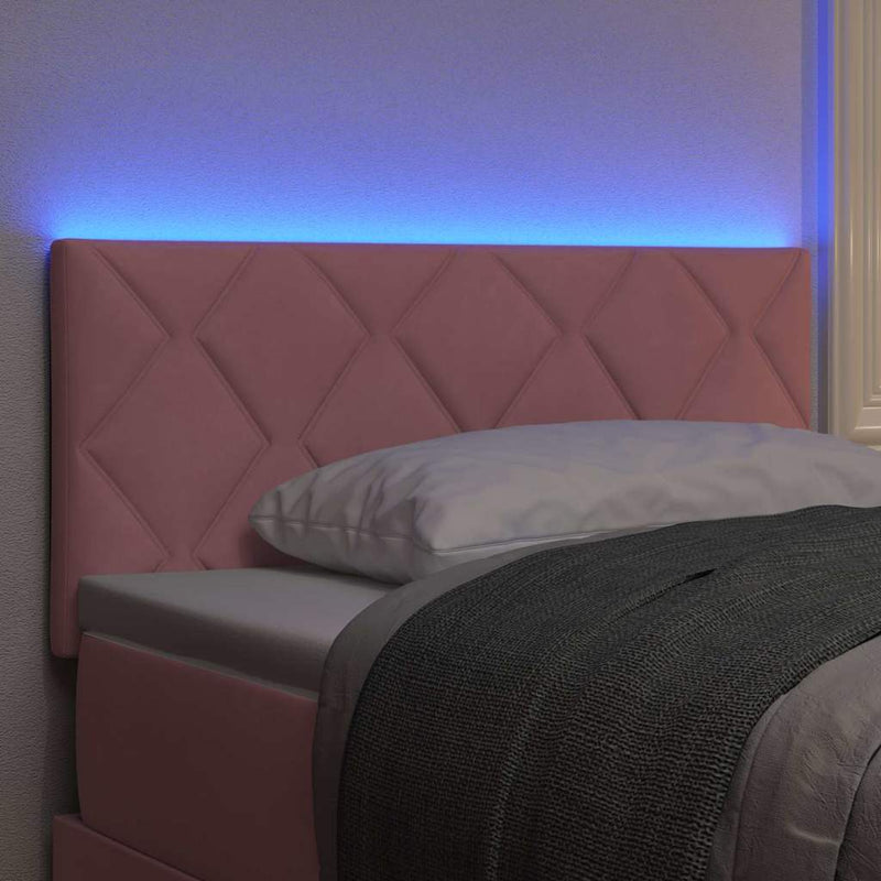 vidaXL LED Fejtámla LED -es lámpákkal Rózsaszín 90 cm Bársony