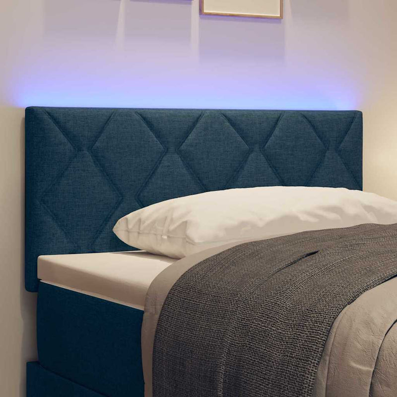 vidaXL Fejtámla LED -es lámpákkal fejtámlával Kék 100 cm szövet