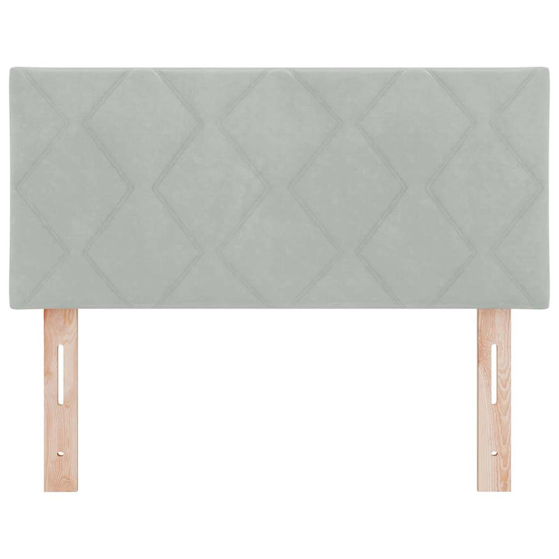 vidaXL LED Fejtámla LED -es lámpákkal Világosszürke 100 cm Bársony