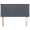 vidaXL LED ágytámla Sötétszürke 100 cm Bársony