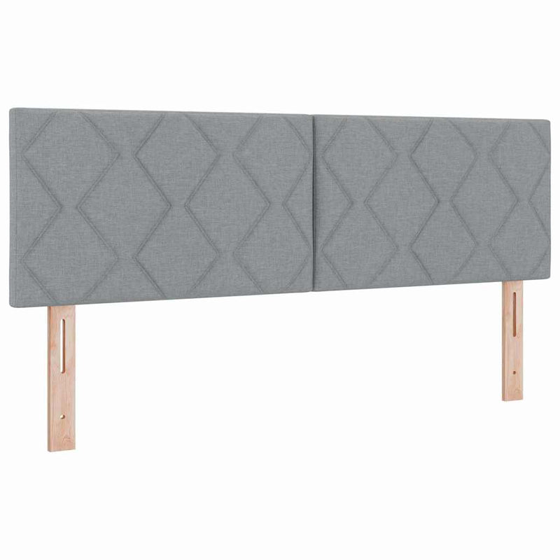 vidaXL Fejtámla LED -es lámpákkal Világosszürke 144 cm szövet