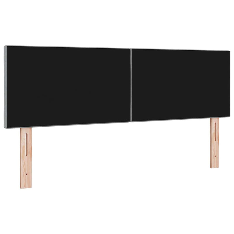 vidaXL Fejtámla LED -es lámpákkal Világosszürke 144 cm szövet