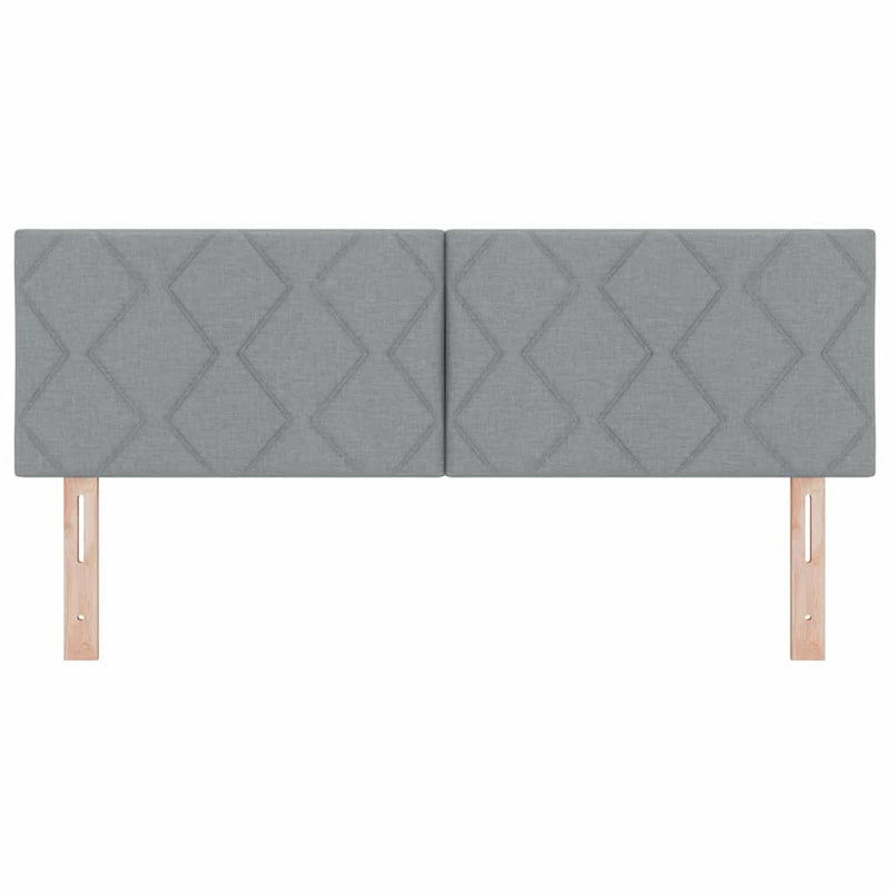 vidaXL Fejtámla LED -es lámpákkal Világosszürke 144 cm szövet