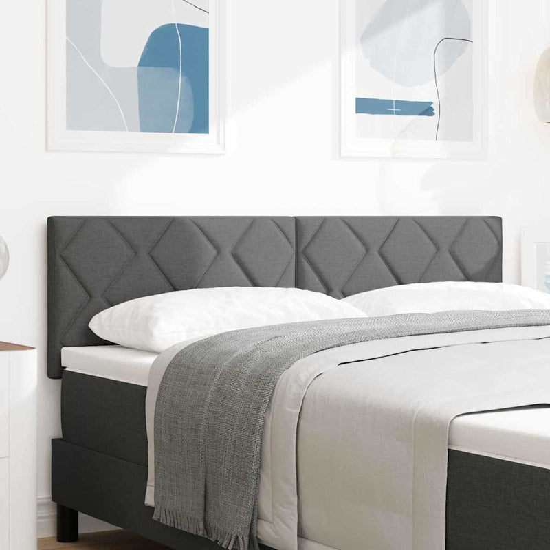 vidaXL Fejtámla LED -es lámpákkal fejtámlával Szürke 144 cm szövet