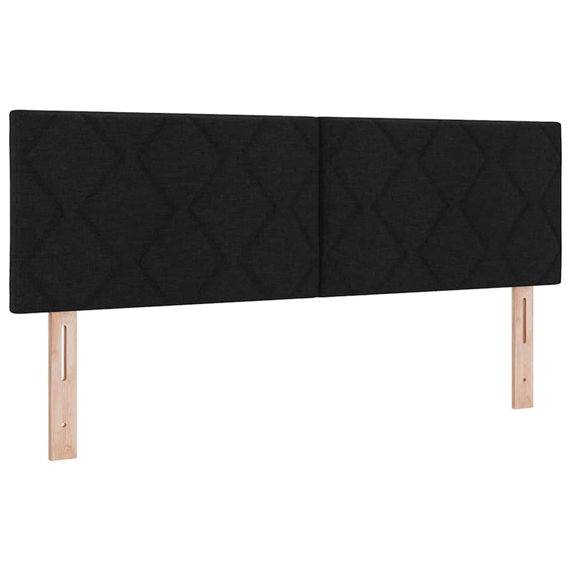 vidaXL Fejtámla LED -es lámpákkal fejtámlával Fekete 144 cm szövet