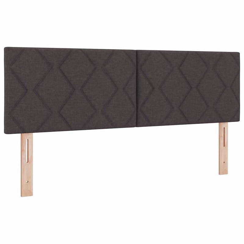 vidaXL Fejtámla LED -es lámpákkal fejtámlával Barna 144 cm szövet