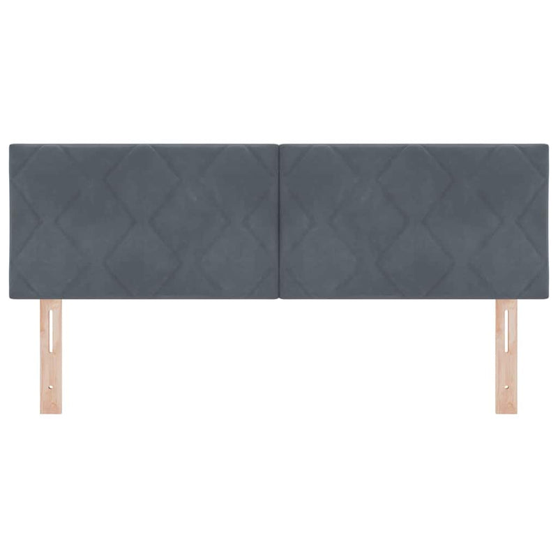 vidaXL LED Fejtámla LED -es lámpákkal Sötétszürke 144 cm Bársony