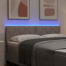 vidaXL LED ágytámla Tópszínű szövet