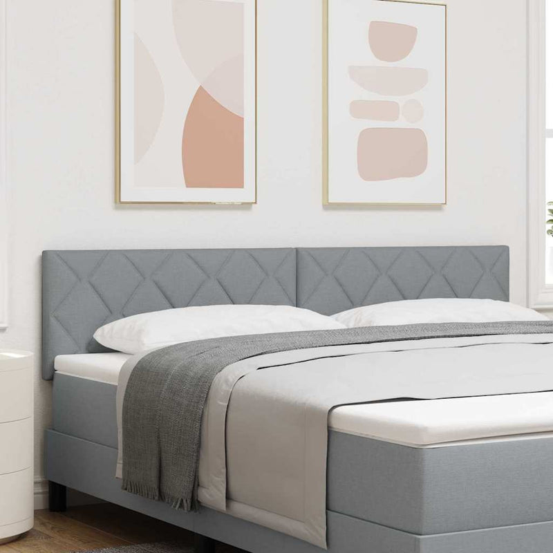 vidaXL Fejtámla LED -es lámpákkal Világosszürke 180 cm szövet