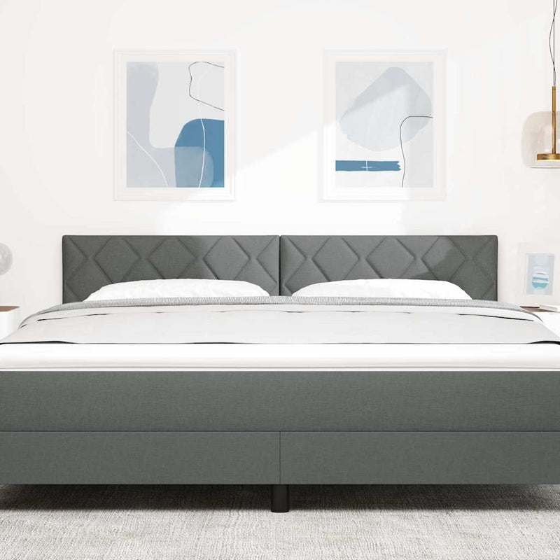 vidaXL Fejtámla LED -es lámpákkal fejtámlával Szürke 180 cm szövet