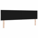 vidaXL LED ágytámla Fekete 180 cm szövet