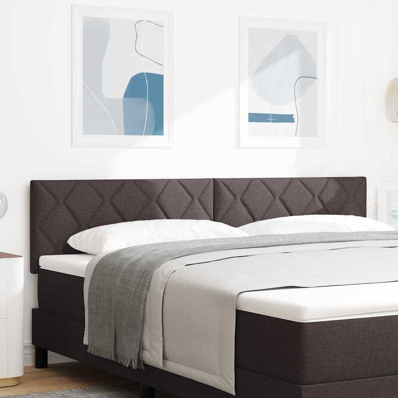 vidaXL Fejtámla LED -es lámpákkal fejtámlával Barna 180 cm szövet