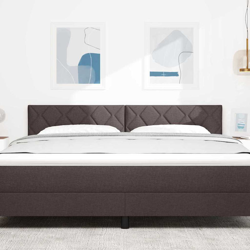 vidaXL Fejtámla LED -es lámpákkal fejtámlával Barna 180 cm szövet