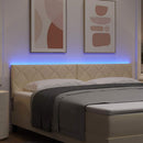 vidaXL LED ágytámla Krém 180 cm szövet