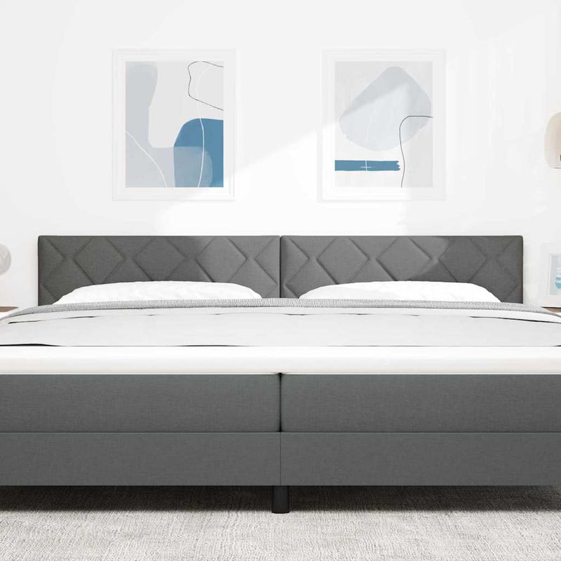 vidaXL Fejtámla LED -es lámpákkal fejtámlával Szürke 200 cm szövet