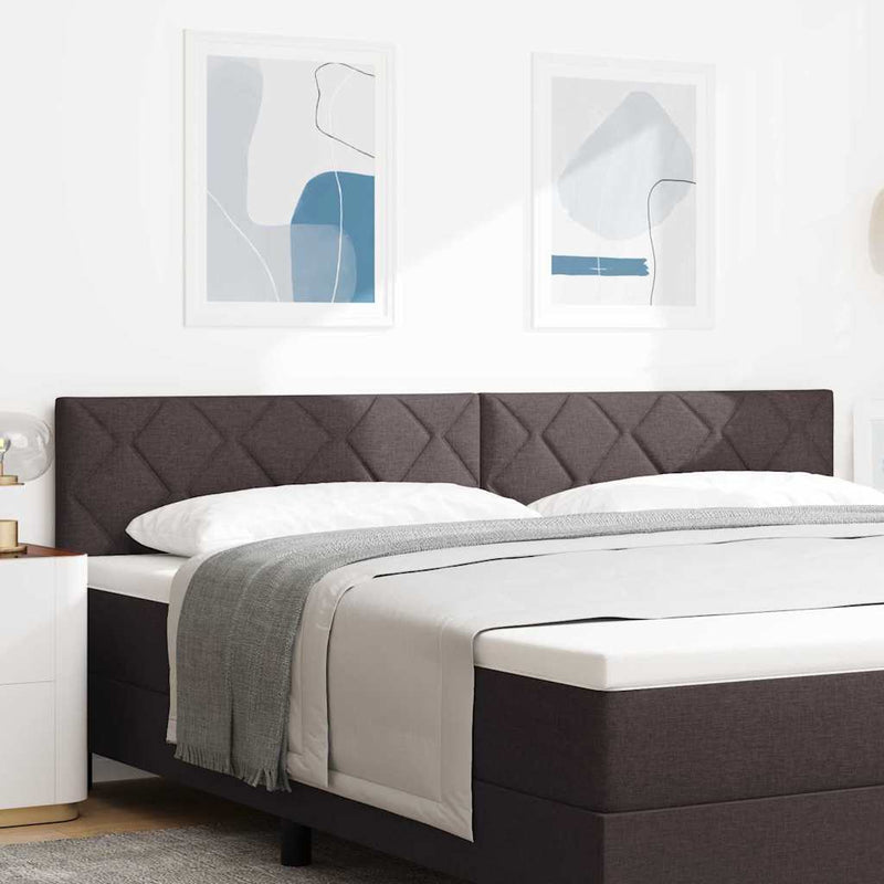 vidaXL Fejtámla LED -es lámpákkal fejtámlával Barna 200 cm szövet