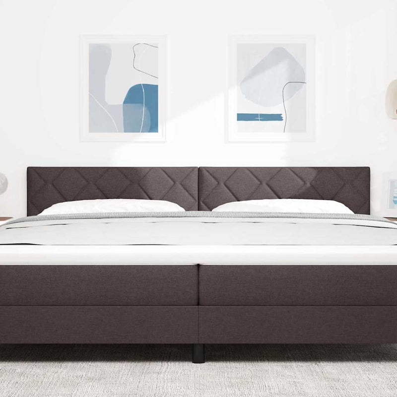vidaXL Fejtámla LED -es lámpákkal fejtámlával Barna 200 cm szövet