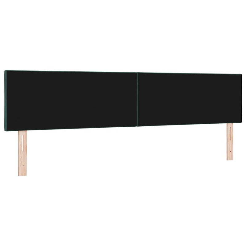 vidaXL LED Fejtámla LED -es lámpákkal Sötétzöld 200 cm Bársony
