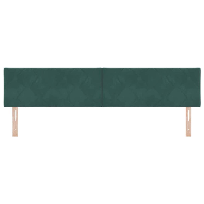 vidaXL LED Fejtámla LED -es lámpákkal Sötétzöld 200 cm Bársony