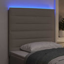 vidaXL LED ágytámla Tópszínű szövet
