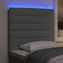 vidaXL LED ágytámla LED szalagokkal Világosszürke 90 cm szövet