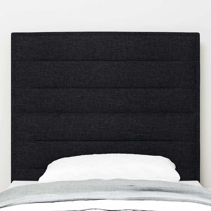 vidaXL LED ágytámla LED -es lámpákkal fejtámlával Fekete 100 cm szövet
