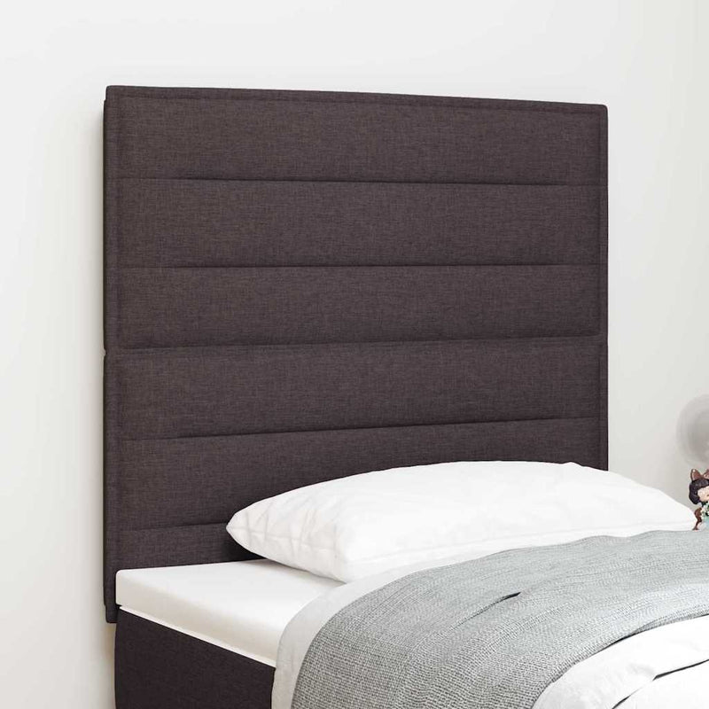 vidaXL LED ágytámla LED -es lámpákkal sötétbarna 100 cm szövet