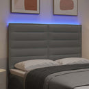 vidaXL LED ágytámla LED szalagokkal Világosszürke 160 cm szövet