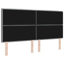 vidaXL LED ágytámla LED szalagokkal Világosszürke 180 cm szövet