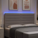vidaXL LED ágytámla Tópszínű szövet