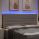 vidaXL LED ágytámla LED szalagokkal fejtámlával Tópszínű 200 cm szövet