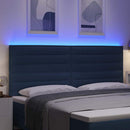 vidaXL LED ágytámla LED szalagokkal fejtámlával Kék 200 cm szövet