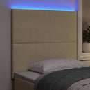 vidaXL LED ágytámla LED szalagokkal Szürke zöld 80 cm Bársonyos szövet