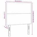 vidaXL LED ágytámla fejtámlával Világosszürke 90 cm Bársonyos szövet