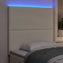 vidaXL LED ágytámla LED szalagokkal Krém 100 cm Bársonyos szövet