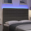 vidaXL LED ágytámla fejtámlával Világosszürke 160 cm Bársonyos szövet