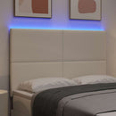 vidaXL LED ágytámla LED szalagokkal Krém 160 cm Bársonyos szövet