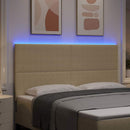 vidaXL LED ágytámla fejtámlával Szürke zöld 180 cm Bársonyos szövet