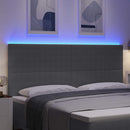 vidaXL LED ágytámla fejtámlával Világosszürke 200 cm Bársonyos szövet