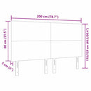 vidaXL LED ágytámla LED szalagokkal Krém 200 cm Bársonyos szövet