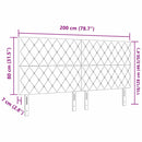 vidaXL LED ágytámla LED szalagokkal Sötétszürke 200 cm Bársony