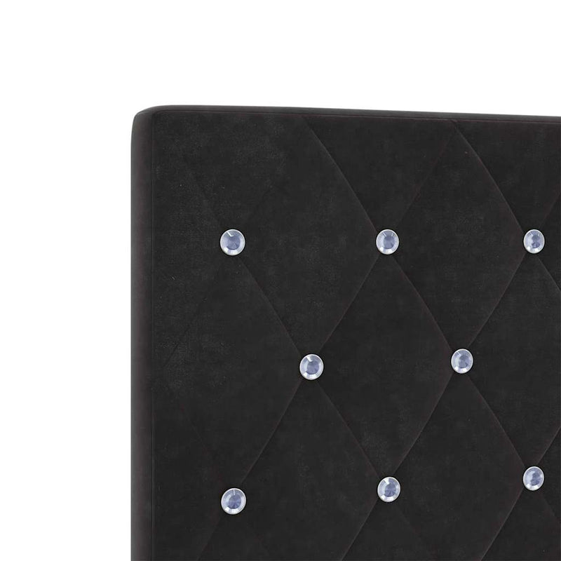 vidaXL LED Fejtámla LED -es lámpákkal Argyle Fekete 100 cm Bársony