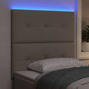 vidaXL LED ágytámla LED szalagokkal fejtámlával Tópszínű 80 cm szövet