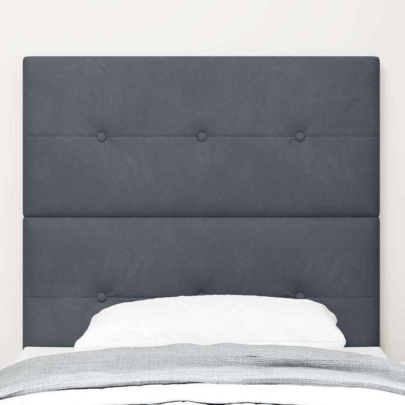 vidaXL Fejtámla LED -es lámpákkal fejtámlával Szürke 80 cm Bársony