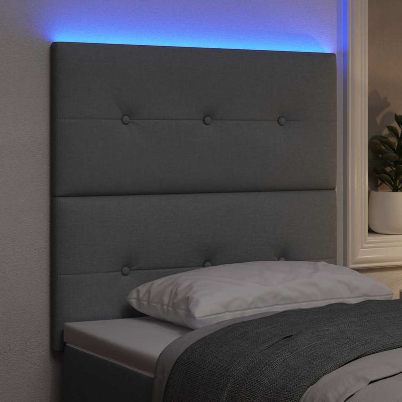 vidaXL LED Fejtámla LED -es lámpákkal Világosszürke 100 cm szövet