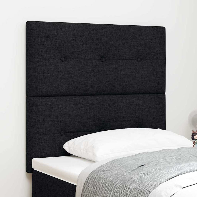 vidaXL LED Fejtámla LED -es lámpákkal fejtámlával Fekete 100 cm szövet